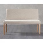 Mia Large Cream Bench with Back