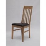 Sophia Faux Leather Solid Oak Dining Chairs