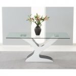Nevada 180cm Black and White High Gloss and Glass Dining Table