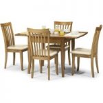 Newberry 130cm Maple Extending Dining Table and Chairs