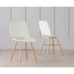 Nordic Wooden Leg Cream Chair