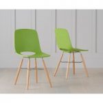 Nordic Wooden Leg Green Chair
