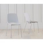 Nordic Chrome Leg Light Grey Chair