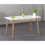 Nordic 150cm Oak and White Dining Table