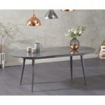 Olivia Extending Grey High Gloss Dining Table