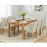 Oxford 150cm Solid Oak Dining Table with Mia Fabric Chairs