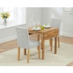 Oxford 70cm Solid Oak Extending Dining Table with Mia Fabric Chairs