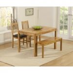 Oxford 120cm Solid Oak Dining Table with Benches and Oxford Chairs
