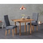 Oxford 70cm Solid Oak Extending Dining Table with Juliette Fabric Chairs