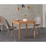 Oxford 80cm Solid Oak Dining Table with Celine Chrome Leg Chairs