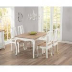 Parisian 130cm Shabby Chic Dining Table with Chairs