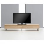 Peninsula 180cm Oak and Chrome TV Unit