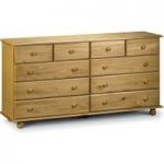 Pioneer Solid Pine 10 Drawer Wide Chest