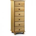 Pioneer Solid Pine 6 Drawer Tall Chest