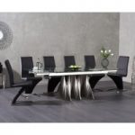 Rafaello 180cm Extending Glass Table with Hampstead Chairs