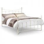 Rebecca Stone White Metal Bed €“ Single, Double or King