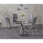 Rio Round Glass Dining Table with Calgary Chairs