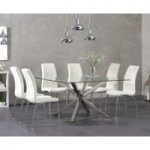 Rio Square Glass Dining Table with Calgary Chairs