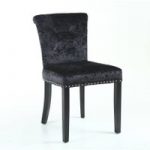 Buckingham Crushed Velvet Black Accent Chairs