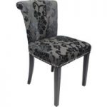 Buckingham Baroque Charcoal Fabric Accent Chairs