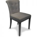 Buckingham Linen Effect Grey Fabric Accent Chairs