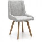 Visby Grey Weave Fabric Dining Chairs