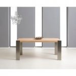 Soho 180cm Oak and Metal Extending Dining Table