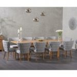 Somerset 180cm Oak Extending Dining Table with Isobel Fabric Chairs