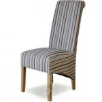 Striped Fabric Kingston Dining Chairs