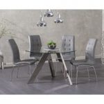 Tamara 120cm Round Glass Table with Calgary Chairs