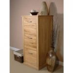 Rhone Solid Oak 3 Drawer Filing Cabinet