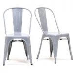 Tolix Industrial Style Grey Dining Chairs