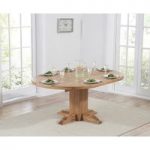 Torino Oak Extending Pedestal Dining Table
