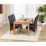 Verona 120cm Solid Oak Dining Table with Cannes Chairs