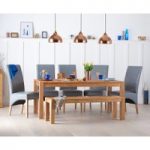 Verona 180cm Solid Oak Dining Table with Benches and Cannes Chairs