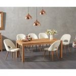 Verona 180cm Solid Oak Dining Table with Halifax Faux Leather Chairs