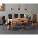 Verona 150cm Solid Oak Dining Table with Juliette Fabric Chairs