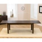 Verona 180cm Dark Solid Oak Extending Dining Table