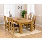 Loire 230cm Solid Oak Extending Dining Table with Louis Chairs