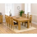 Loire 230cm Solid Oak Extending Dining Table with Monaco Chairs