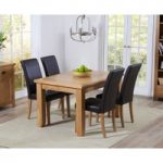 Yateley 130cm Oak Extending Dining Table with Albany Chairs