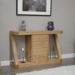 Infinity Oak Designer Console Table With Drawers